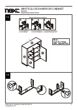 Предварительный просмотр 12 страницы Next WHITE GLOSS NARROW CABINET 733429 Assembly Instructions Manual