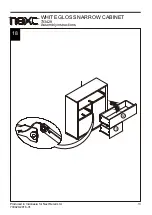 Предварительный просмотр 14 страницы Next WHITE GLOSS NARROW CABINET 733429 Assembly Instructions Manual