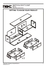 Preview for 3 page of Next WHITE GLOSS TV UNIT 997632 Assembly Instructions Manual