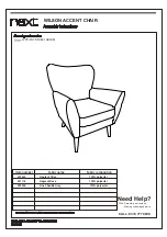 Next WILSON ACCENT CHAIR 229630 Assembly Instructions Manual предпросмотр