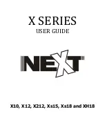 Предварительный просмотр 1 страницы Next X-line Xs15 User Manual