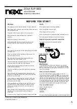 Предварительный просмотр 3 страницы Next ZOLA 145445 Assembly Instructions Manual