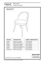 Предварительный просмотр 2 страницы Next ZOLA Assembly Instructions Manual