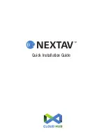 Предварительный просмотр 1 страницы Nextav cloudhub x100 Quick Installation Manual