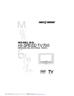 Предварительный просмотр 1 страницы NextBase HI-SPEED TV700 Operating Instructions Manual