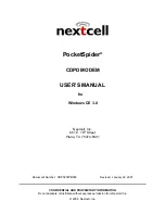 Nextcell PocketSpider User Manual preview