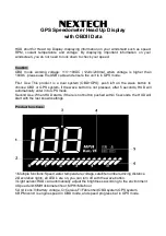 Nextech GPS Speedometer Head Up Display Quick Start Manual preview