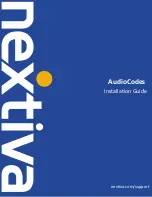 Предварительный просмотр 1 страницы Nextiva AudioCodes Mediant 500 Installation Manual