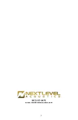 Preview for 7 page of Nextlevel Acoustics CI-SW10D User Manual