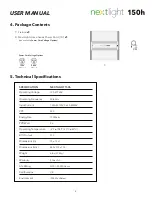 Предварительный просмотр 3 страницы NextLight 150h User Manual