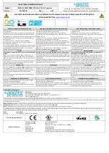 Preview for 1 page of nextys DCW20 Short Form Installation Manual