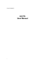 Nexus GO775 User Manual preview