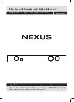 Nexus NE1SB21B-A4N Installation & User'S Instructions preview