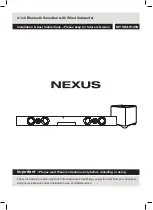 Nexus NE1SB41W-X5N Installation & User'S Instructions preview