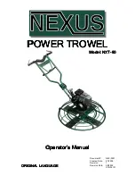 Preview for 1 page of Nexus NXT-90 Operator'S Manual