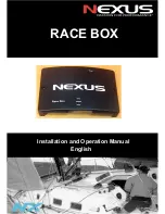 Preview for 1 page of Nexus RACE BOX Installation And Operation Manual