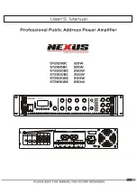 Preview for 1 page of Nexus ST2120BC User Manual