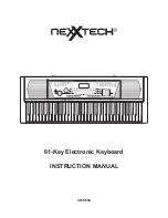 NexxTech 61-Key Electronic Keyboard Instruction Manual preview