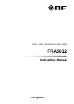 NF FRA5022 Instruction Manual предпросмотр