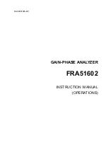 Предварительный просмотр 3 страницы NF FRA51602 Instruction Manual