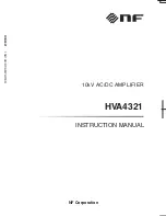 Предварительный просмотр 1 страницы NF HVA4321 Instruction Manual