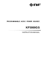 Предварительный просмотр 1 страницы NF KP3000GS Instruction Manual