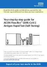 Предварительный просмотр 1 страницы NHS ACON Flowflex SARS-CoV-2 Step-By-Step Manual