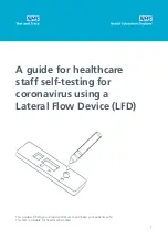 Preview for 1 page of NHS Lateral Flow Device Manual