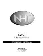 NHT 6.2 Ci Owner'S Manual предпросмотр