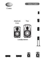 Предварительный просмотр 1 страницы NHT Classic Absolute Zero Setup Manual