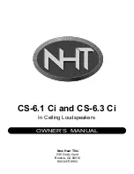 Предварительный просмотр 6 страницы NHT CS-6.1 Ci User Manual