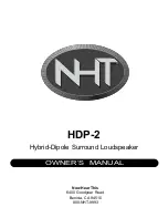 NHT HDP-2 Owner'S Manual предпросмотр