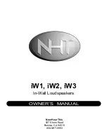 NHT iW1 Owner'S Manual предпросмотр