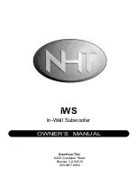 Предварительный просмотр 1 страницы NHT iWS Owner'S Manual