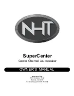 Предварительный просмотр 4 страницы NHT Performance Series SuperCenter User Manual