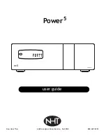 NHT Power5 User Manual предпросмотр