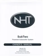 NHT SubTwo User Manual предпросмотр