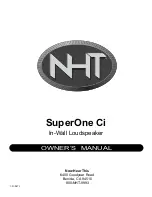 Предварительный просмотр 1 страницы NHT SuperOne Ci Owner'S Manual