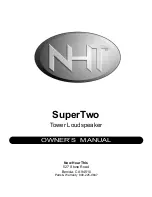 Preview for 1 page of NHT SuperTwo Owner'S Manual