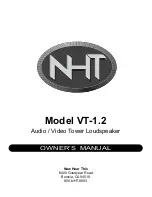 NHT VT-1.2 Owner'S Manual предпросмотр