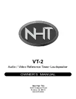 Предварительный просмотр 1 страницы NHT VT-2 Owner'S Manual