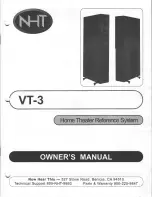 NHT VT-3 Owner'S Manual предпросмотр