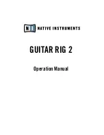 NI Guitar Rig 2 Operation Manual предпросмотр