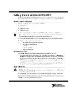 Preview for 1 page of NI PCI-8252 Getting Started