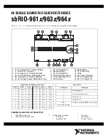 NI sbRIO-961 series Quick Reference предпросмотр