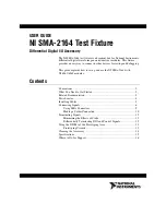 NI SMA-2164 User Manual preview