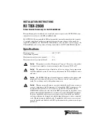 NI TBX-2808 Installation Instructions Manual предпросмотр