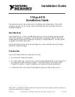 NI VXI-EFD Installation Manual preview