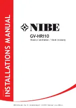 Nibe GV-HR110 Installation Manual предпросмотр