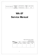 Предварительный просмотр 1 страницы Nic WA-5F Service Manual